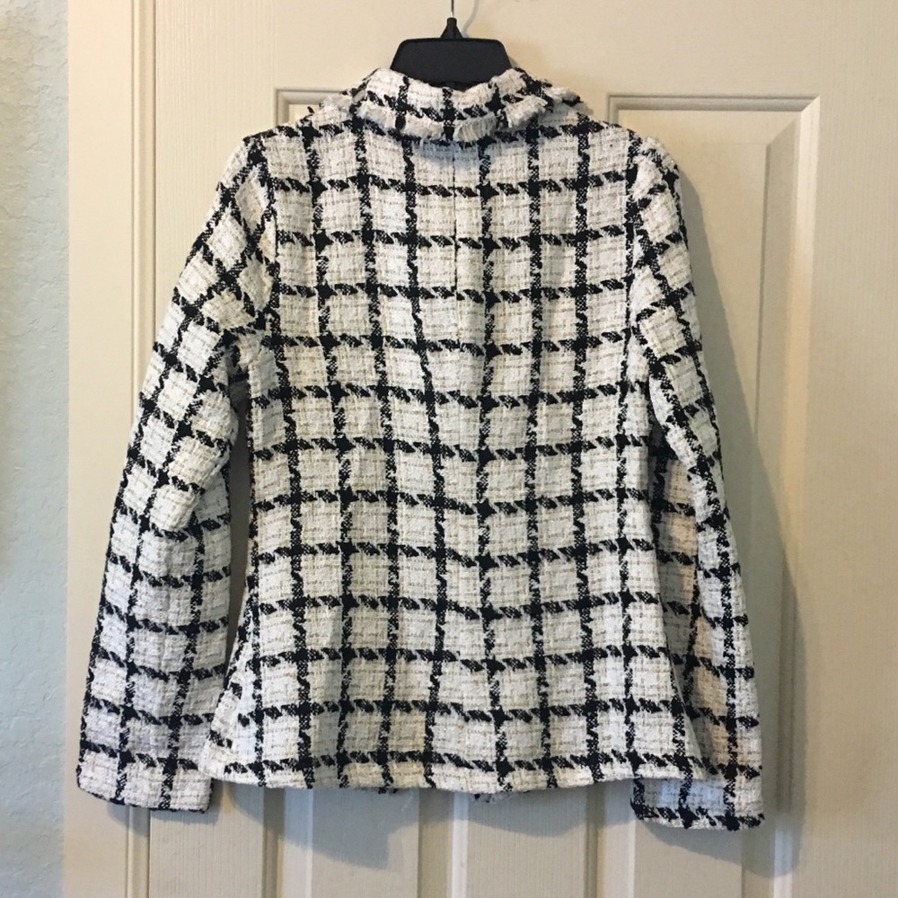 Fashion Nova Black and White Plaid Blazer - Picture 2 of 3